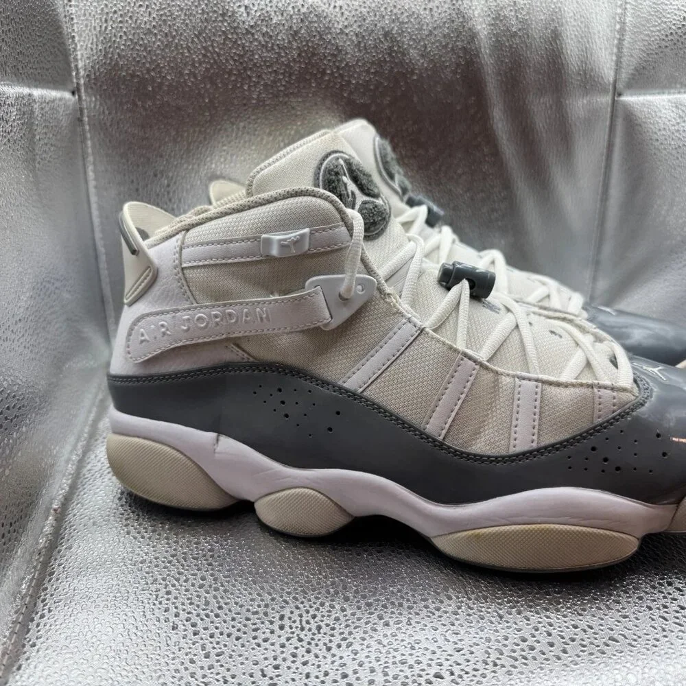 Size‎ 12 Nike Air Jordan 6 Rings Cool Gray White Mens Patent Leather 322992-121